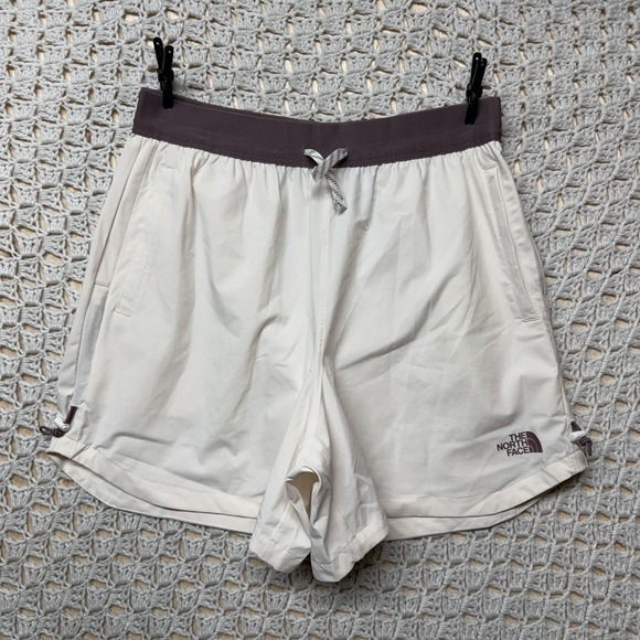 The North Face Pants - The North Face Trailwear OKT Trail Shorts Women Size M Cream Stretch Activewear